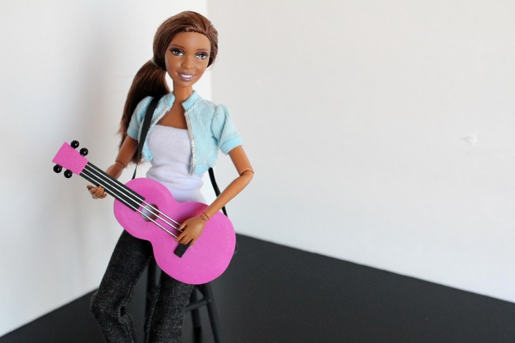 How to Make a Doll Guitar - Doll Crafts