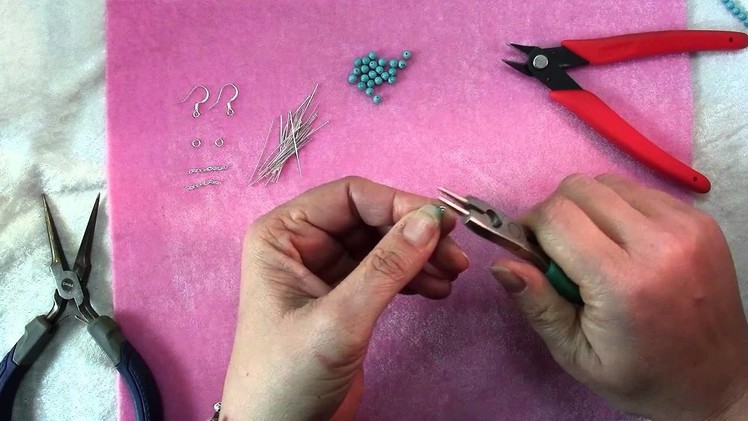 How To Make  Turquoise & Silver Dangle Earrings