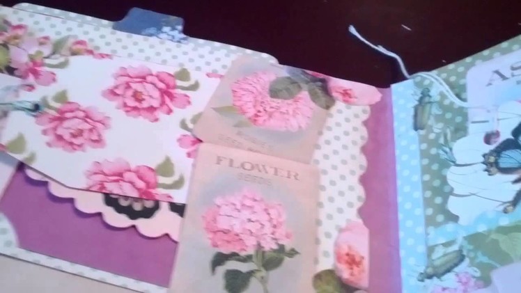 Nikki's third craft video - an envelope album using Tilda Garden Party paper