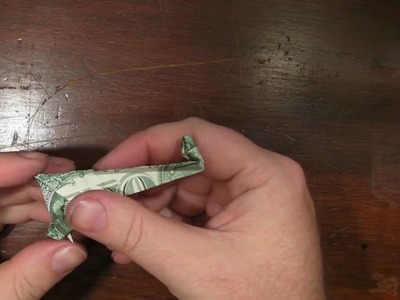 Origami Giraffe with a US dollar bill