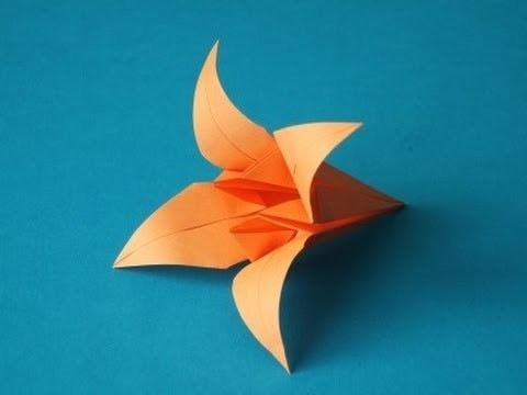Origami Iris Flower Instructions ( Mother's Day ). (Full HD)