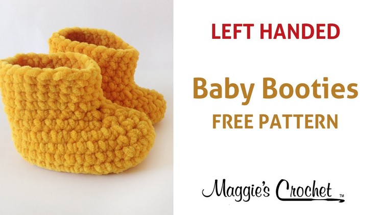 Parfait Baby Booties Free Crochet Pattern - Left Handed