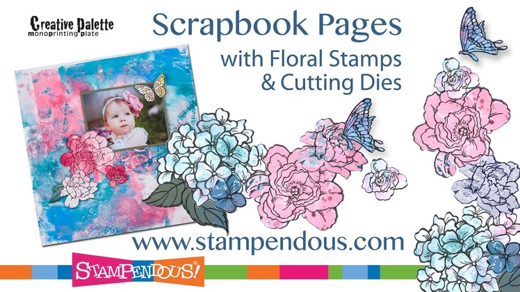 Scrapbook Pages with Die Cut Flowers