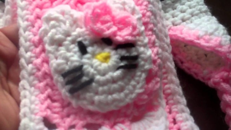 Crochet Hello kitty beanie and Scarf F.O.T.H.