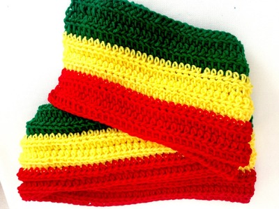 Crochet Rasta Scarf by Africancrab on Etsy