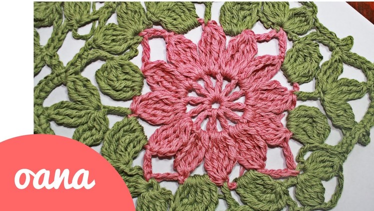 Crochet Rose square
