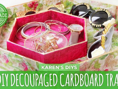 DIY Decoupaged Cardboard Trays - HGTV Handmade