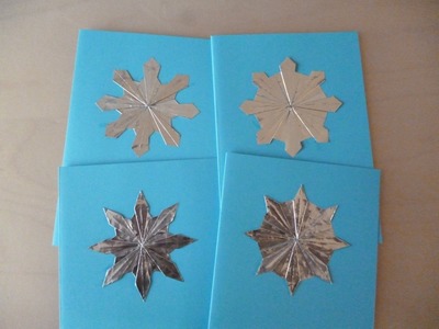 DIY Easy Origami Snow Crystals Cards