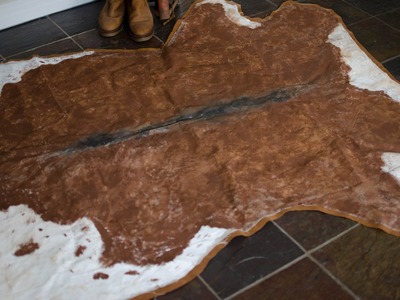 DIY: How to Make a Faux Cow Hide Rug For Less Than $52