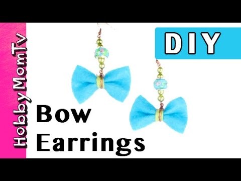 DIY How to Make Bow Earrings | Jewelry Tutorial by HobbyMomTV