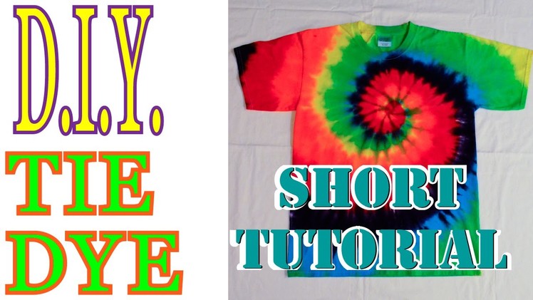 DIY Tie Dye Rainbow Spiral Shirt How to [Short Tutorial]