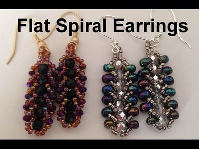 Flat Spiral Earrings--Beginner Tutorial
