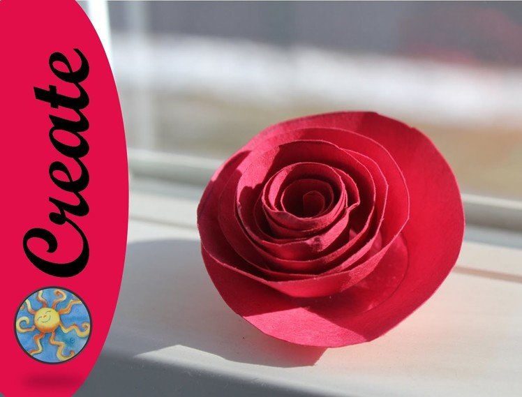 Fun Flower Craft Activity: a paper rose
