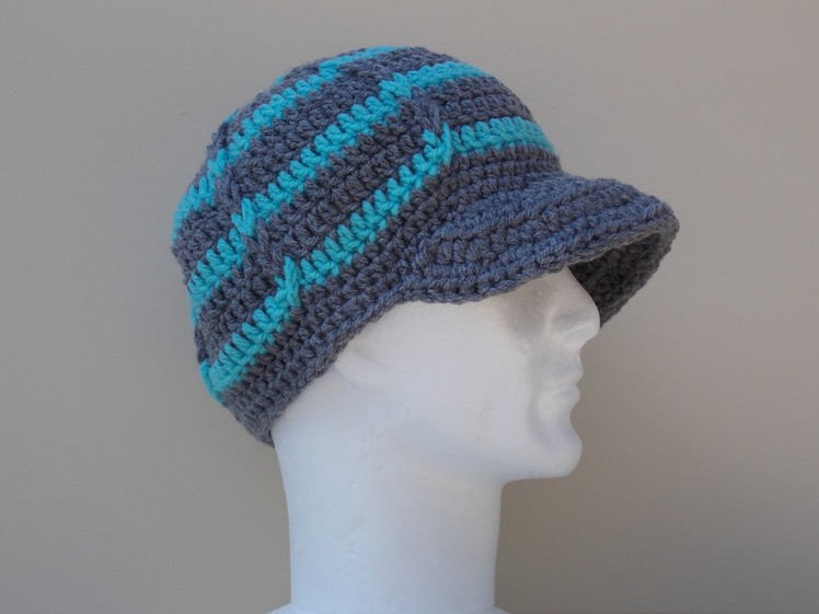 Hat Brim. Peak Crochet Tutorial