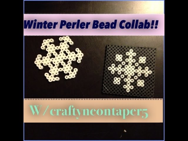 How To Make 2 Perler Bead Snowflakes~Holiday Perler Beads Collab w. craftyneontaper5!