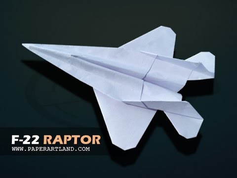 How to make a COOL paper plane that flies FAR | F-22 Raptor