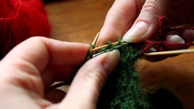 Knitting - doubling stiches and putting them aside for double layer