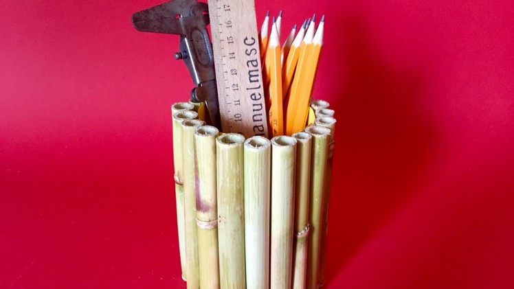Make a Stylish Free Bamboo Pen Holder - DIY Crafts - Guidecentral