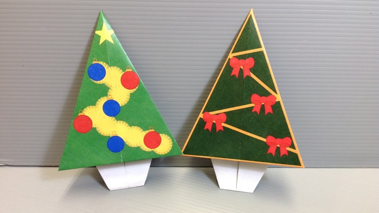 Origami Christmas Tree for the Holidays - Print Your Own Paper