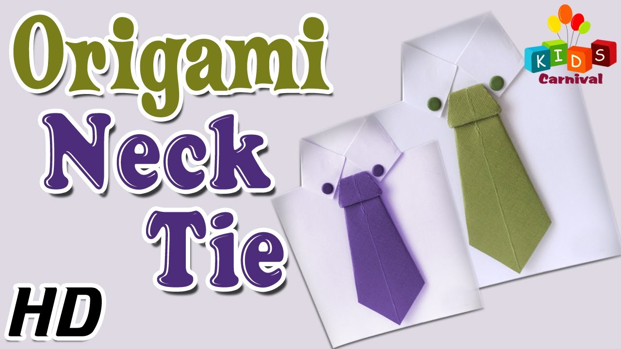 Origami - How To Make NECK TIE - Simple Tutorials In English