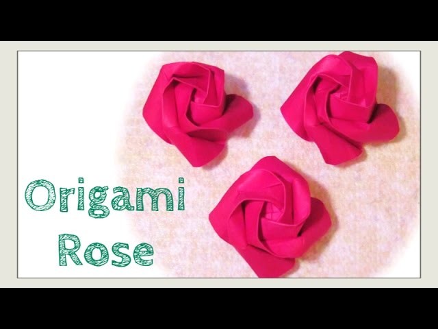 Origami Rose - DIY How to Fold Origami Rose - Paper Rose - Easier Kawasaki Rose - Paper Crafts