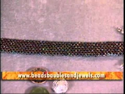 Peyote Stitch Bracelet with Bead Stopper