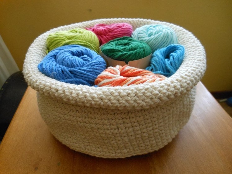 Round Crochet Basket Tutorial