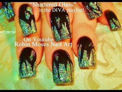 Shattered Glass Nail Art