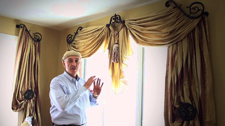 Video #34: Do It Yourself Drapes | Window Treatment Ideas With Swags, Scrolls and Holdbacks