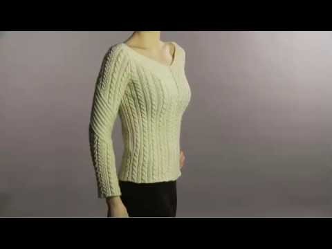 #14 Cabled V-Neck Pullover, Vogue Knitting Winter 2008.09