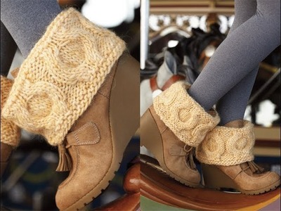 #29 Cabled Boot Toppers, Vogue Knitting Holiday 2012
