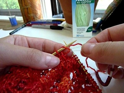 Beaded Knitting using a 3-in-1 Flosser