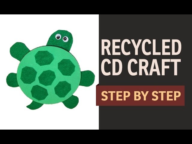 CD Craft Ideas: Recycled Craft - Make a Turtle Mobile, Fish, Spider (Hindi)