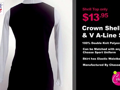 Chasse Cheer Uniforms  - Stylish New Uniform Shell Top (521PET) and Uniform Skirt (571ESK)