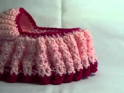 Crochet Cradle Purse Part 3 of 3 Bag. purse that turns into a Doll Cradle