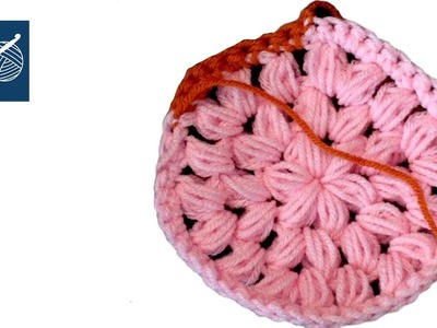 Crochet Geek Hexagon Puff Stitch, Baby Blanket, Shawl, Scarf  Left Hand