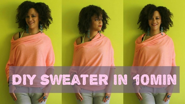 DIY Clothes | How To Make A Sweater in 10min