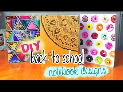 DIY Notebooks for back to school! Doughnuts, Tumblr & more! DIY supplies