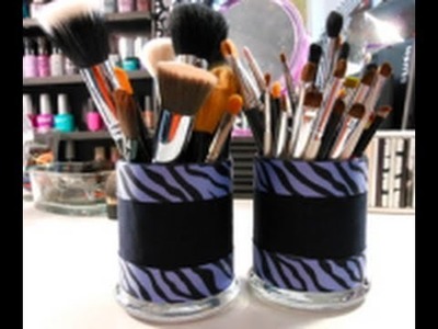 DIY: Re-vamp Your Brush Holders! ♡ Theeasydiy #BeautyDIY