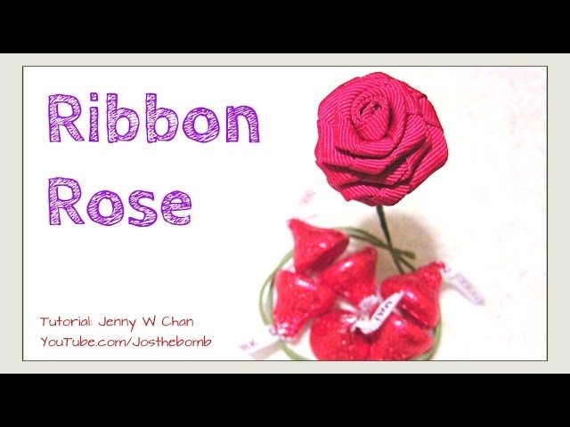 DIY Valentine's Day Crafts - How to make a Rose from Ribbon - DIY Rose Flower