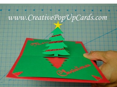 Easy Christmas Tree Pop Up Card Tutorial