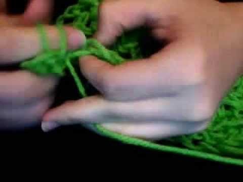 Hookless Finger Crochet- Solid Shell stich 02