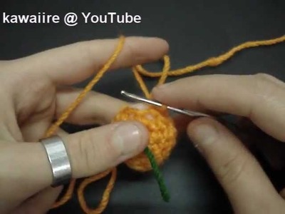 How to Crochet Amigurumi Orange Charm (Right Hand)
