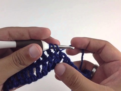 How to Crochet the Triple Crochet Two Together Decrease (tr2tog) (left handed)