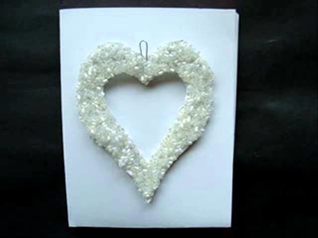 How to make a BEADED HEART VALENTINE CARD.