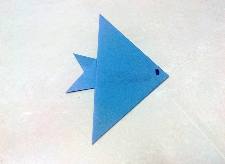 How to make an origami fish.