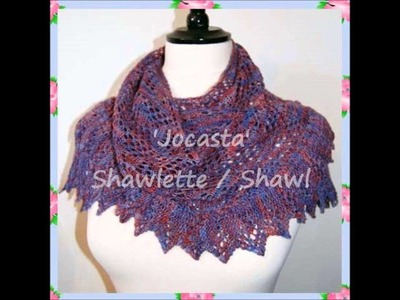 Jocasta Heirloom 4ply Lace Yarn Shawlette Shawl Wrap Warmer Knitting Pattern by Adel Kay