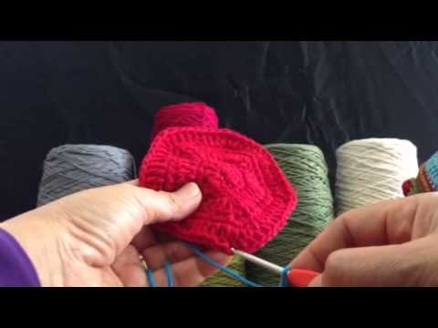 Joining Crochet Block using Raised Zipper Stitch Method