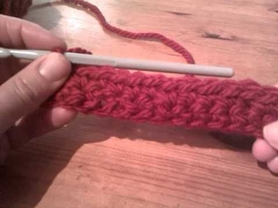 Learning to crochet Clip 5 of 5: Double Crochet Finishing Row 2, starting Row 3