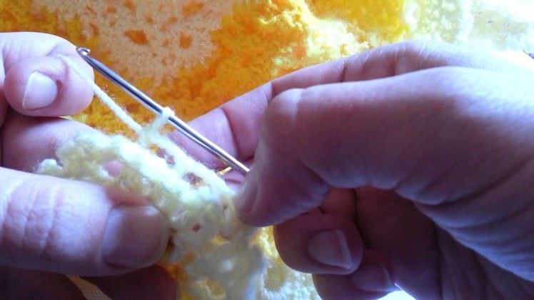 Lemon Meringue Hexagonal Crochet Blanket round 13 equivalent tutorial